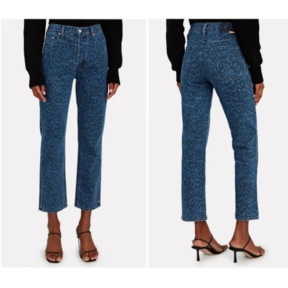 MOTHER Tomcat Ankle Jeans Sinister Animal Leopard Rigid Denim Size 26 - Picture 11 of 11